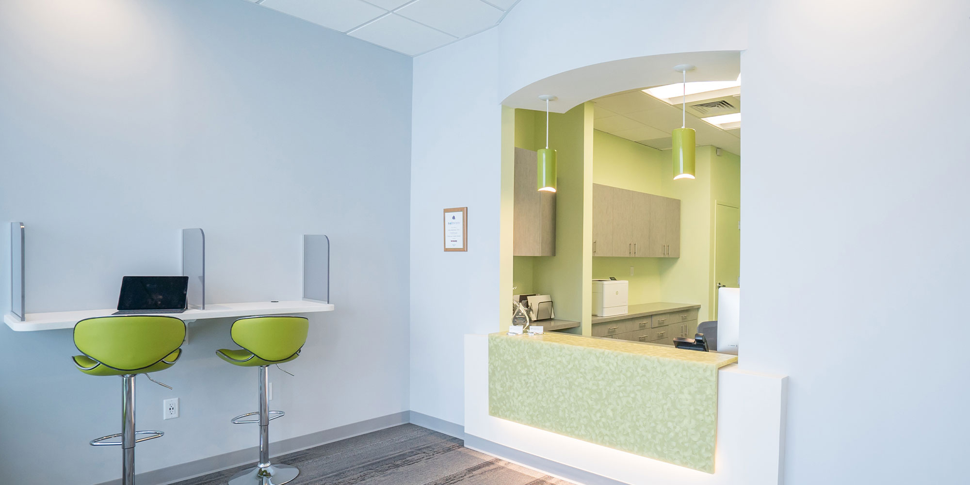 Greenwood Dental Burlington front office desk
